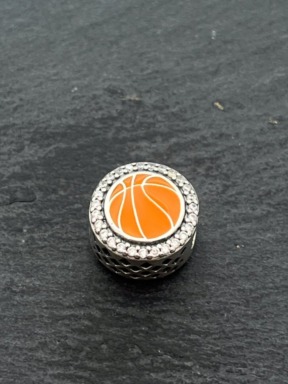 Pandora Engravable Basketball Exclusive Charm Sterling Silver Bead Charm Jewelry